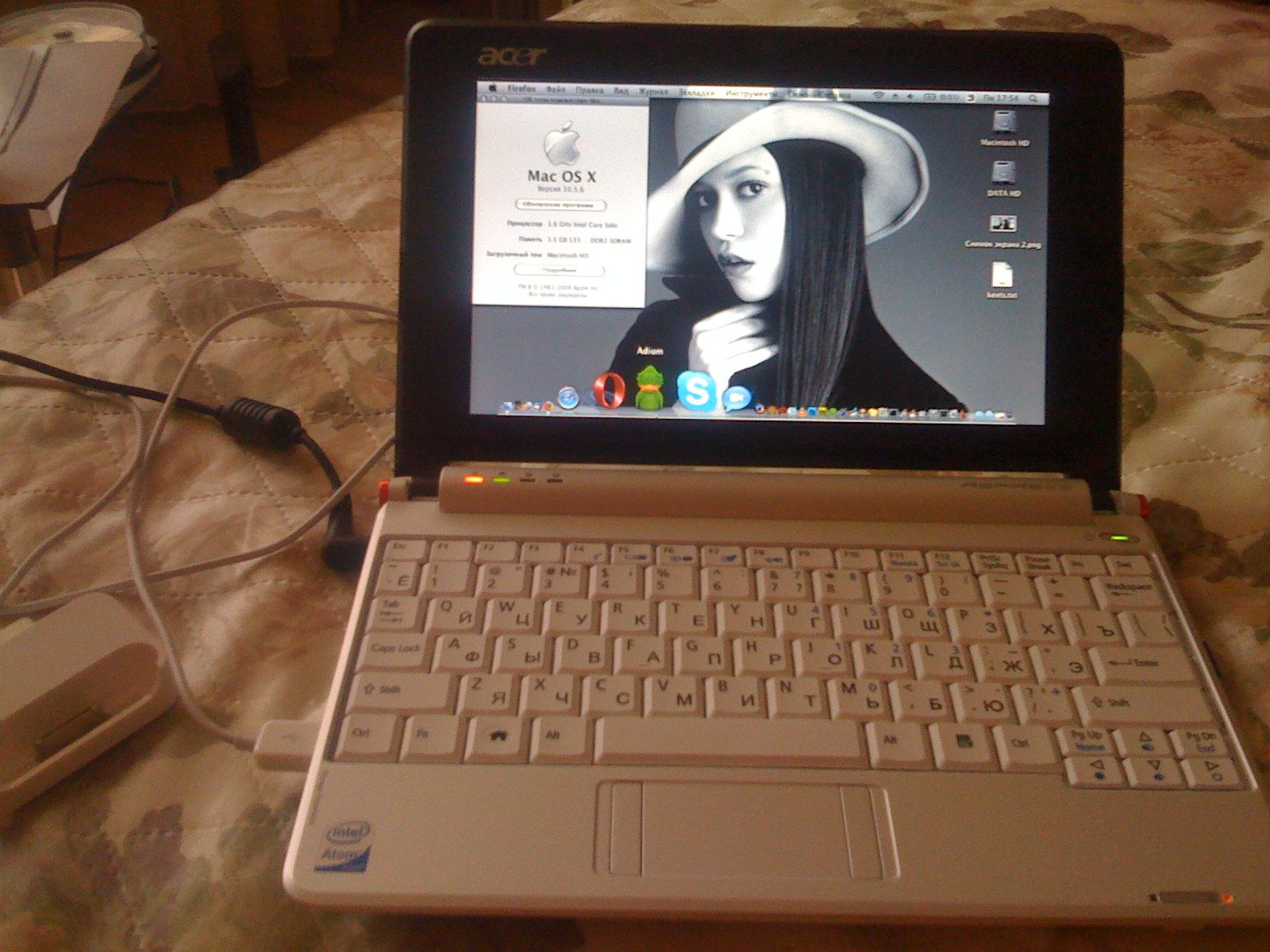 Модим Acer Aspire One 110 и затачиваем под Mac OS X